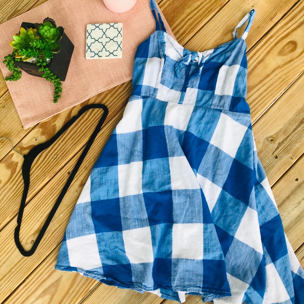 Fit and Flare Gingham Cami Dress